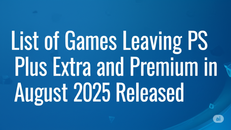 List of Games Leaving PS Plus Extra and Premium in August 2025 Released